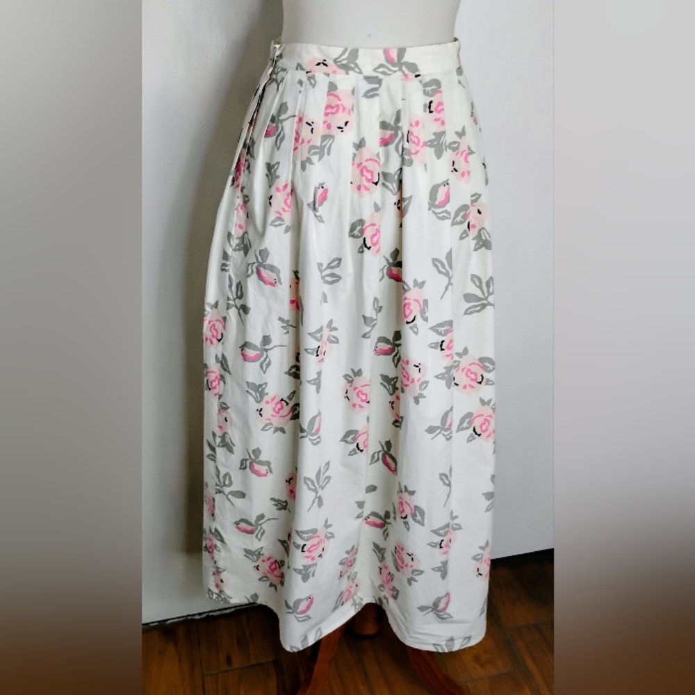 VINTAGE ABERCROMBIE & FITCH COTTON SKIRT - Picture 3 of 8